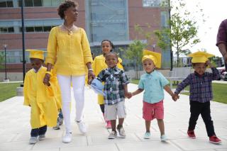 Children graduating from James McDonald Child Development Center