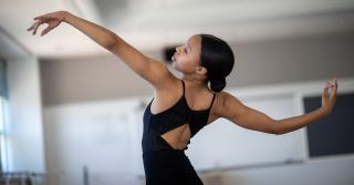 dance student in the studio